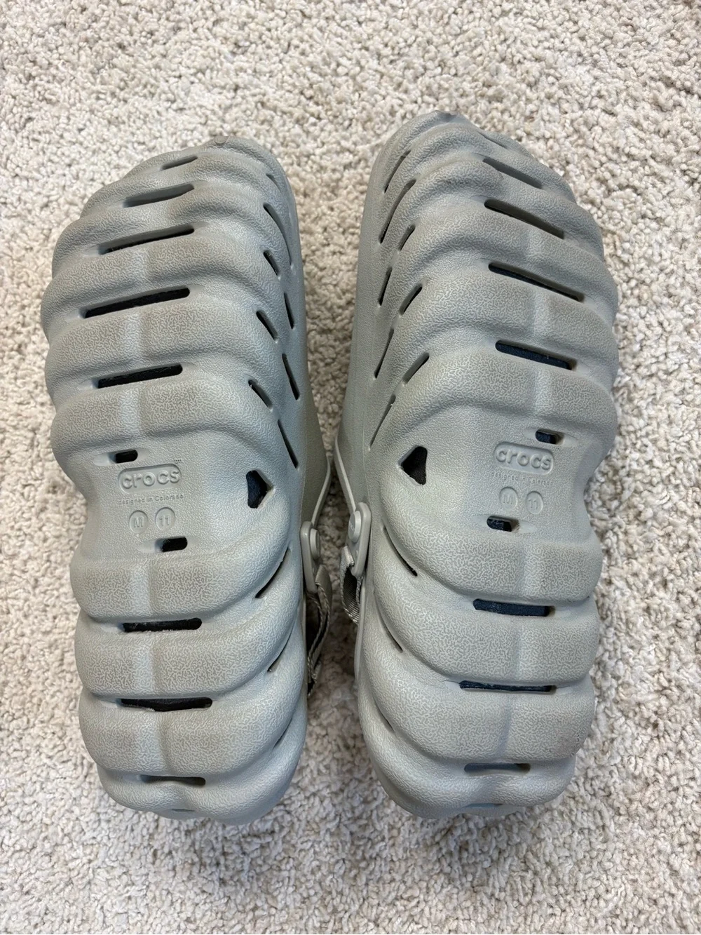 Men's CROCS Grey Atmosphere ECHO Outdoor CLOGS Camp SHOES  11